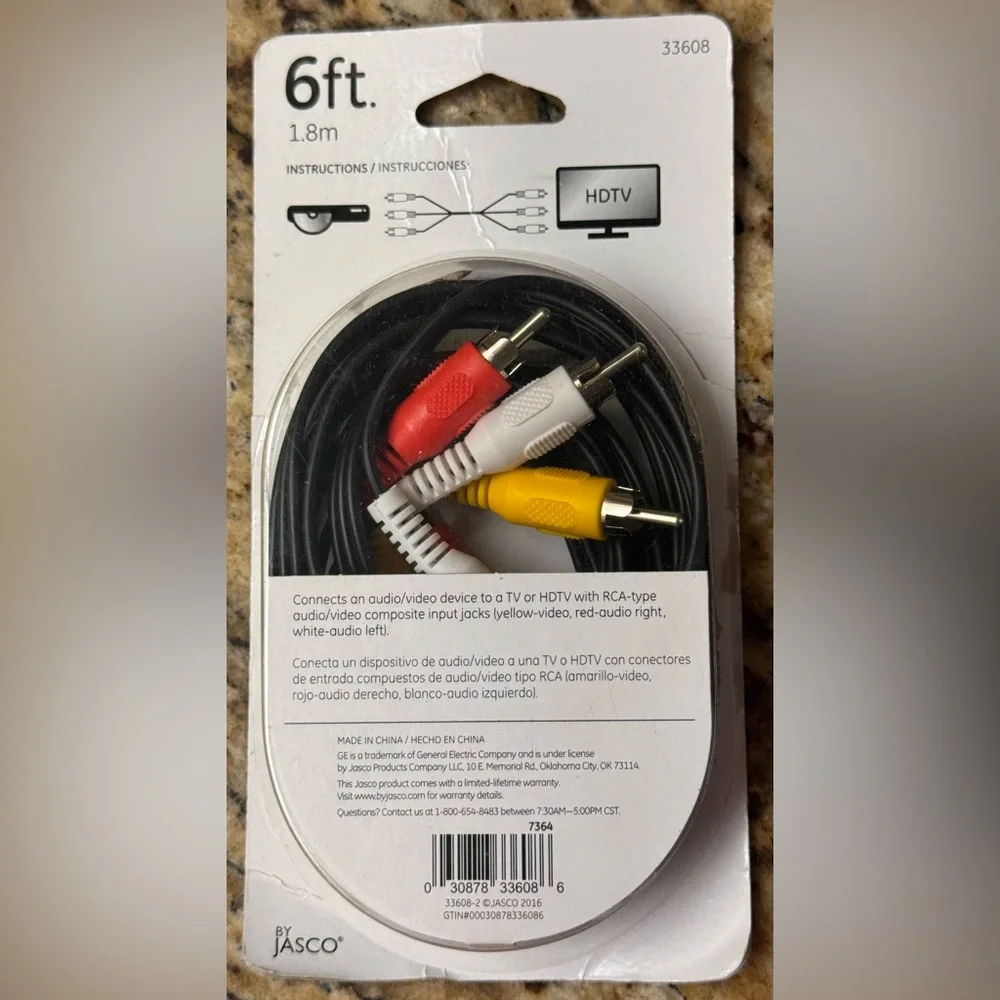 GE Audio Video RCA Cable